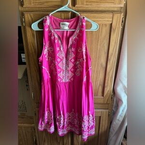 Savanna Jane Bohemian Aztec Mini Dress Sz Large Western Boho